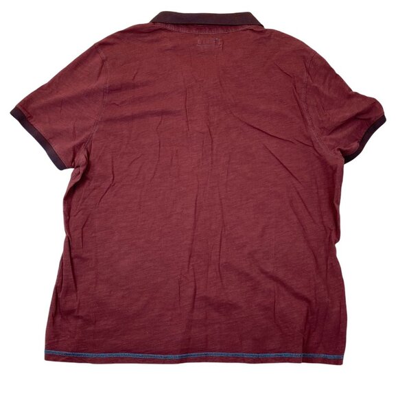 Cabon2Cobalt Mens Polo Shirt XXL Short Sleeve Casual Burgundy Classic Pullover - Picture 2 of 8